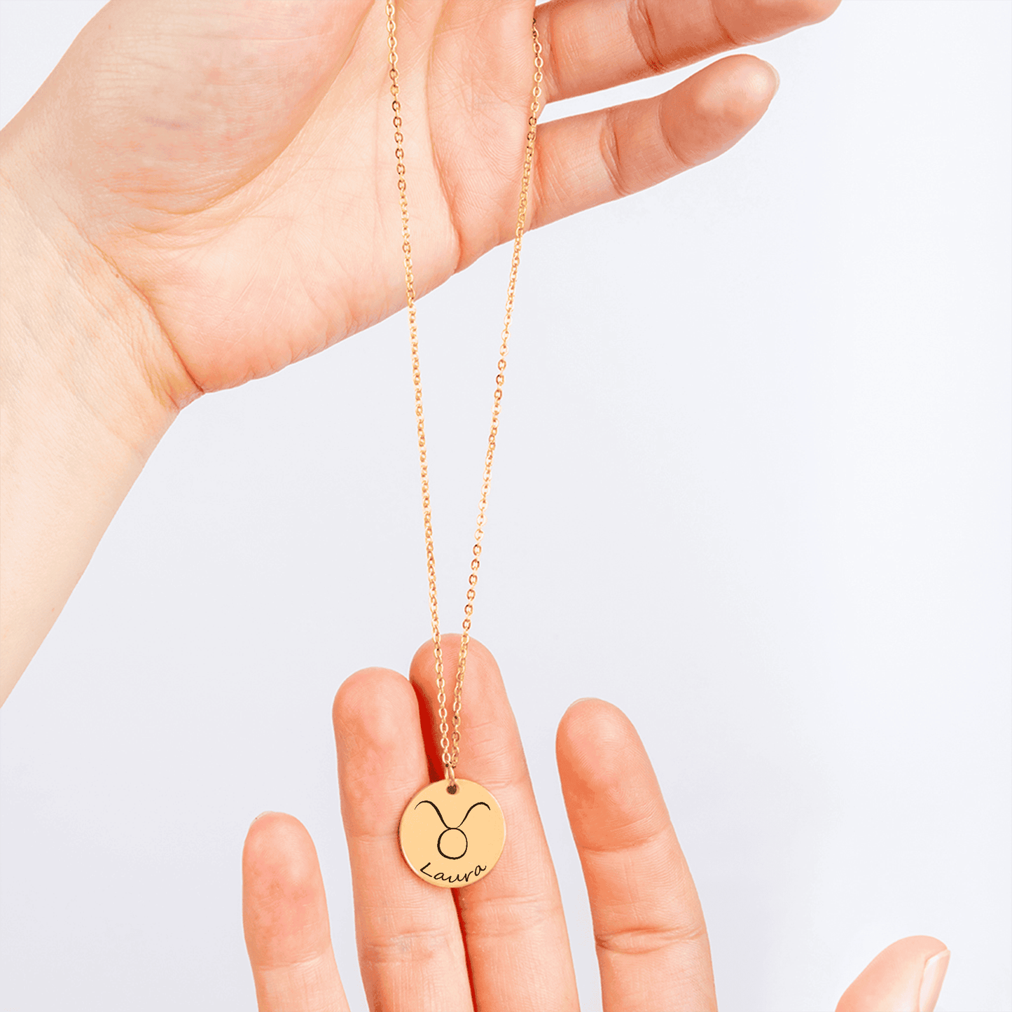 Zodiac Sign Necklace with Name