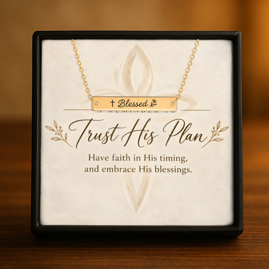 Blessed Horizontal Bar Necklace