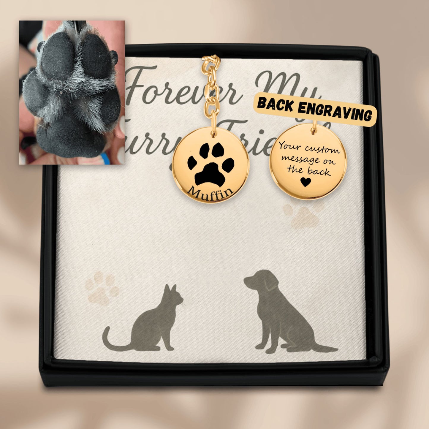 Pawprint Keychain