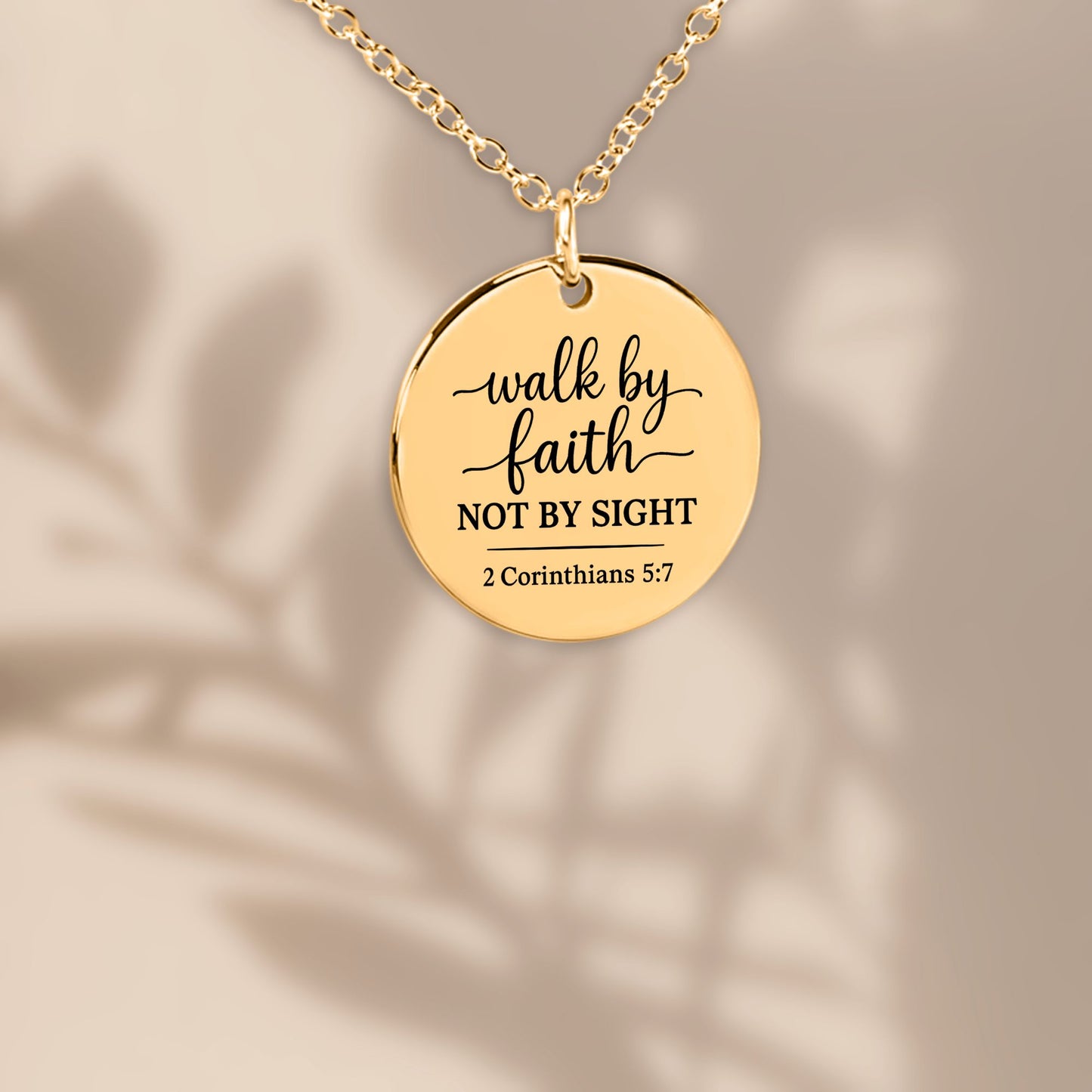 2 Corinthians 5:7 - Coin Necklace