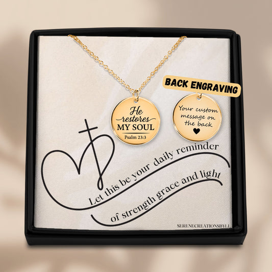Psalm 23:3 - Coin Necklace