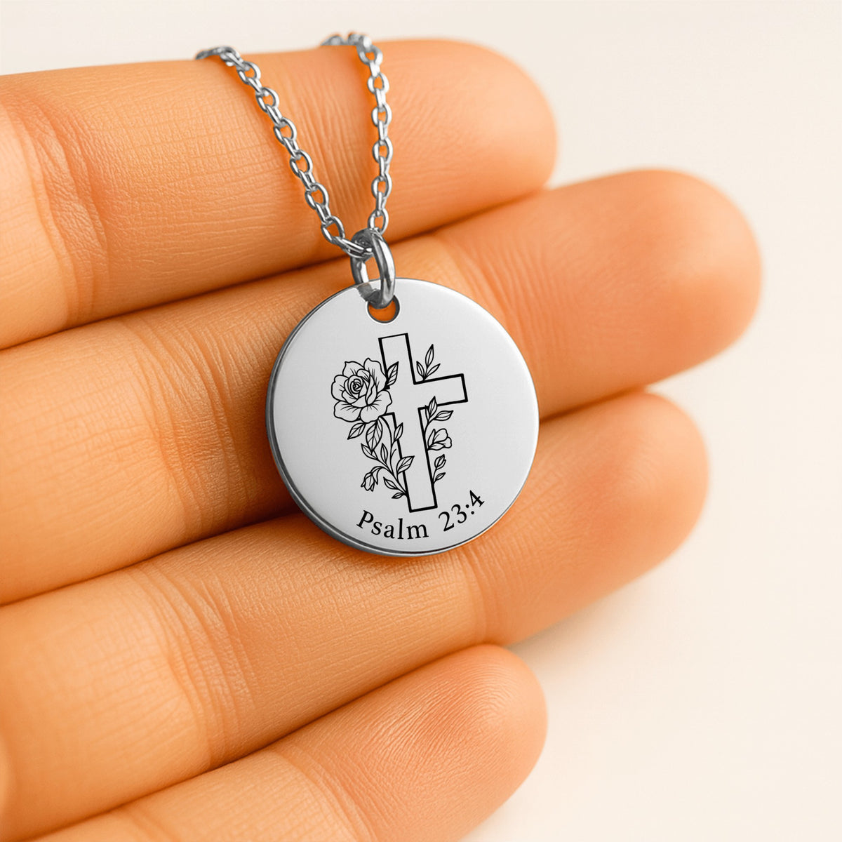 Psalm 23:4 Coin Necklace