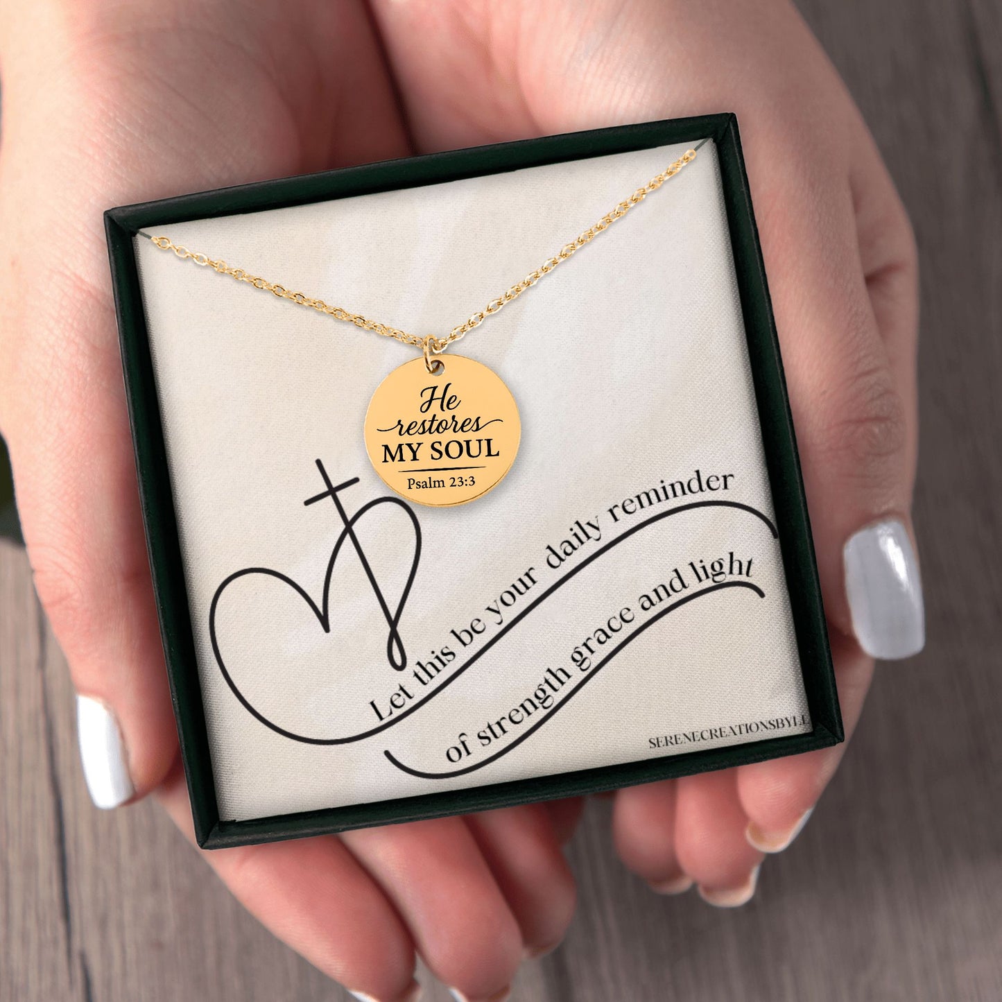 Psalm 23:3 - Coin Necklace
