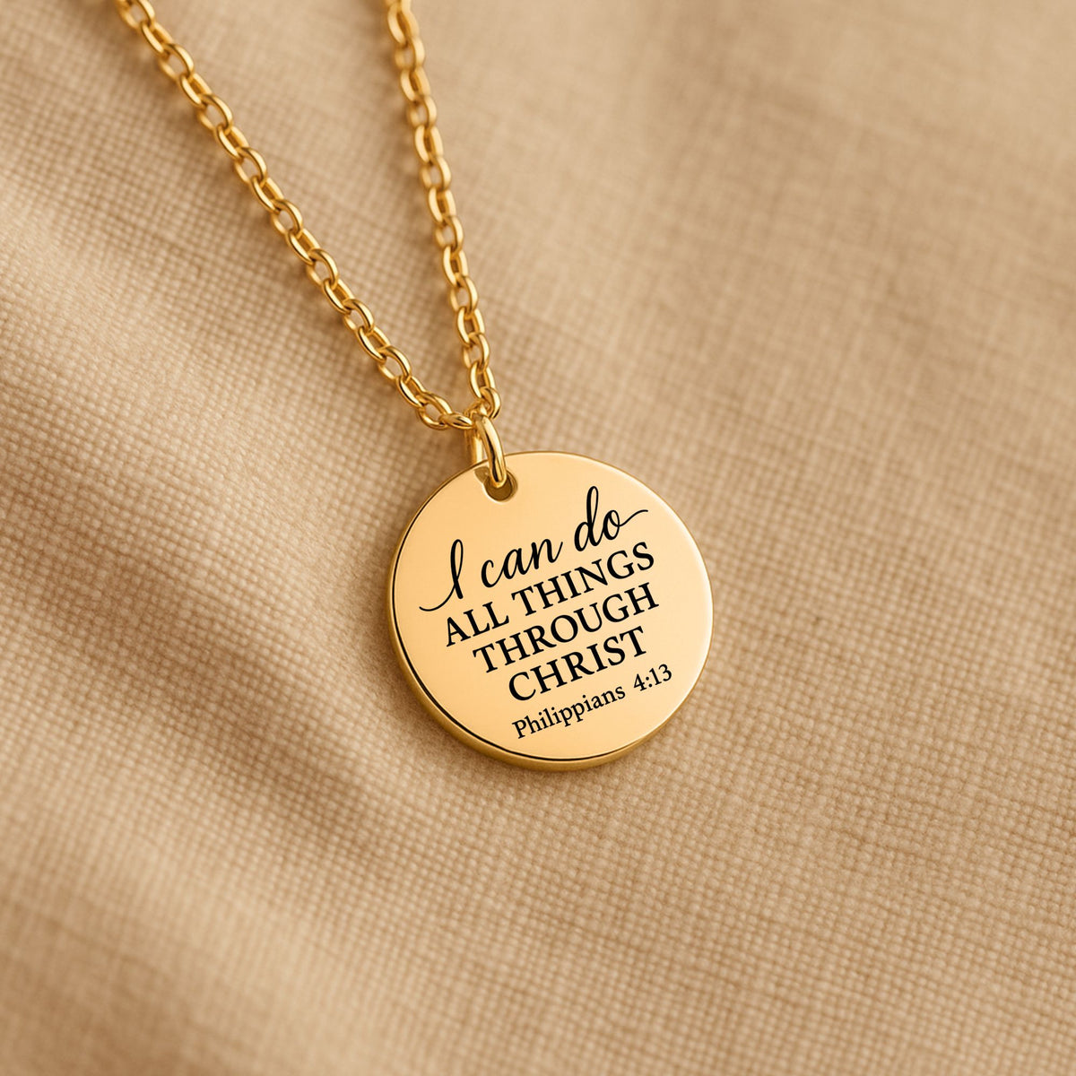 Philippians 4:13 Coin Necklace