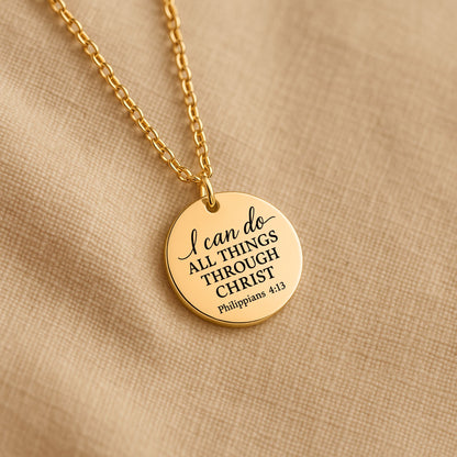 Philippians 4:13 Coin Necklace