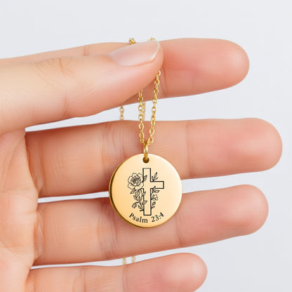 Psalm 23:4 Coin Necklace