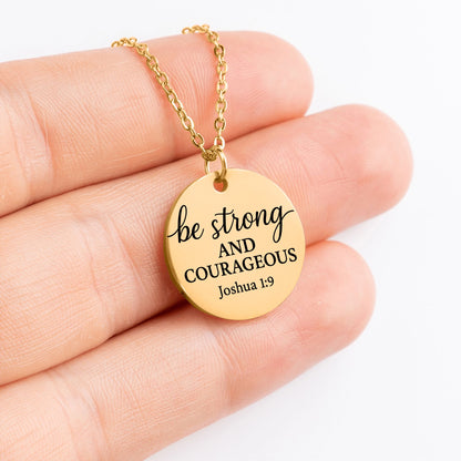 Joshua 1:9 - Coin Necklace