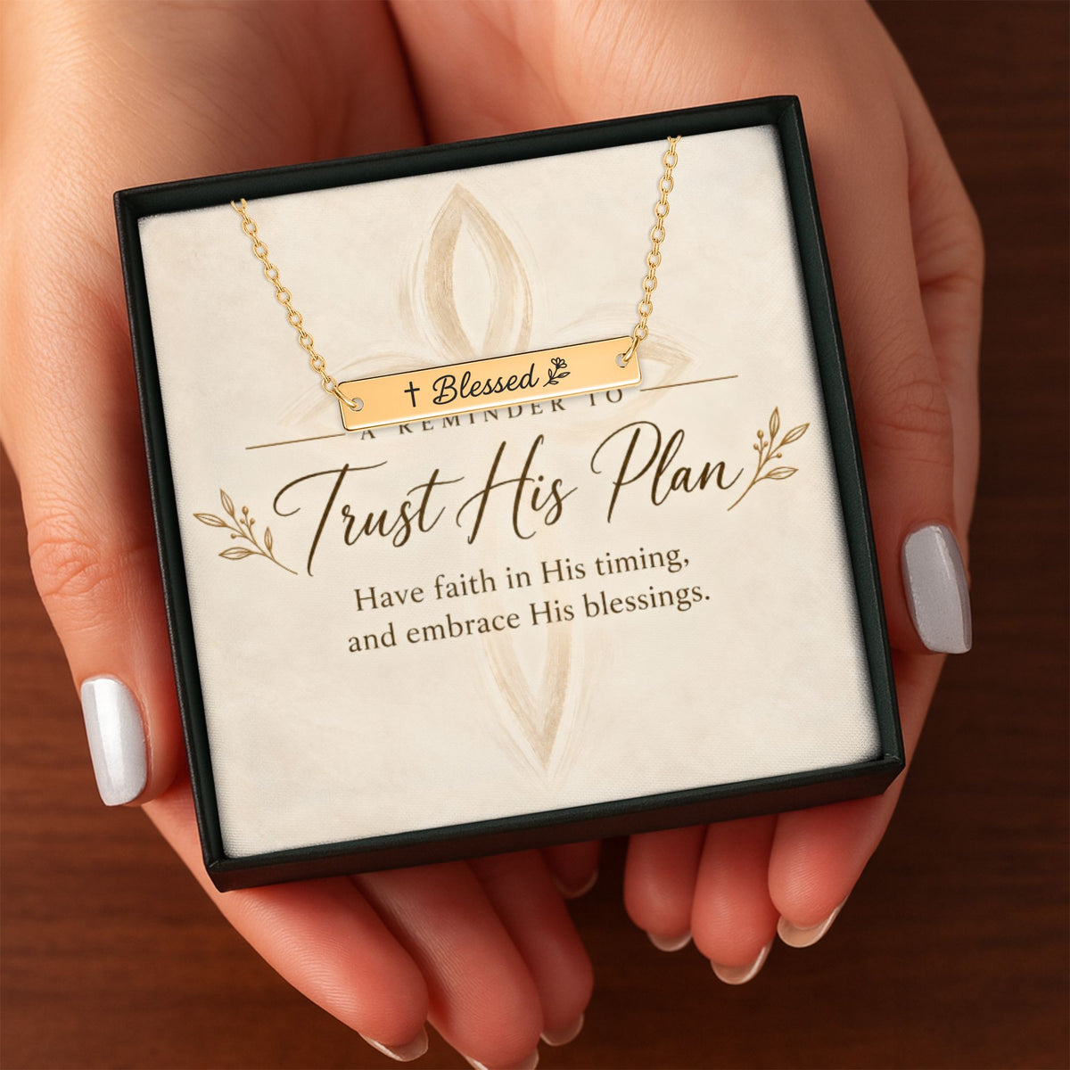Blessed Horizontal Bar Necklace