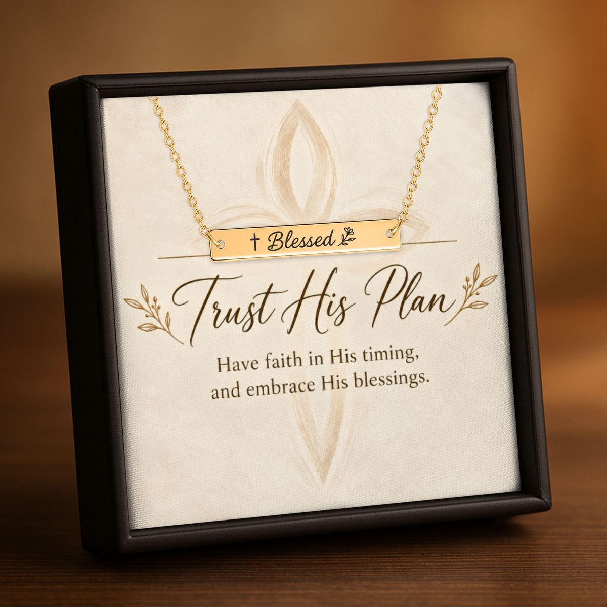 Blessed Horizontal Bar Necklace