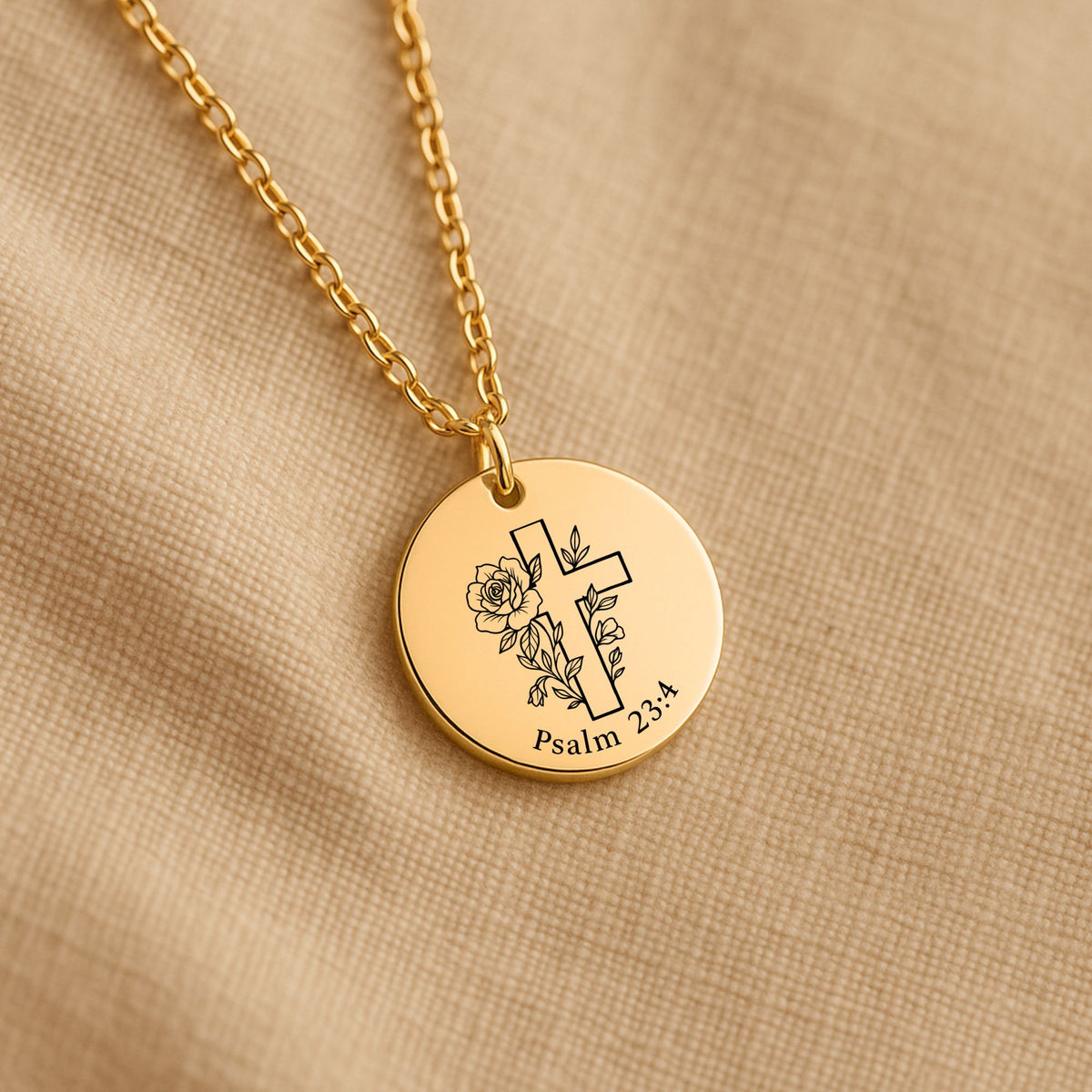 Psalm 23:4 Coin Necklace