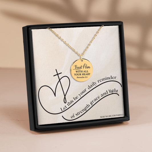 Proverbs 3:5 - Coin Necklace