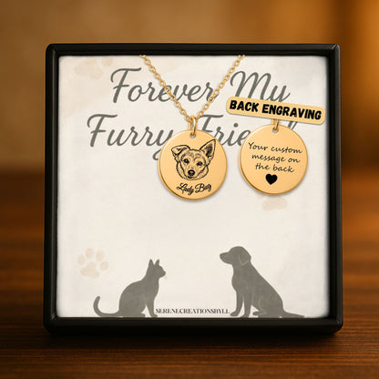Dog Portrait Coin Necklace