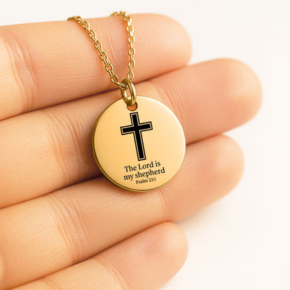 Psalm 23:1 Coin Necklace