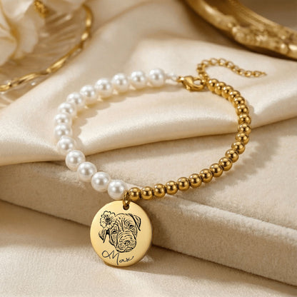 Dog Premium Pearl Bracelet