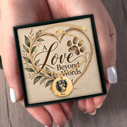 Dog Portrait Coin Bracelet